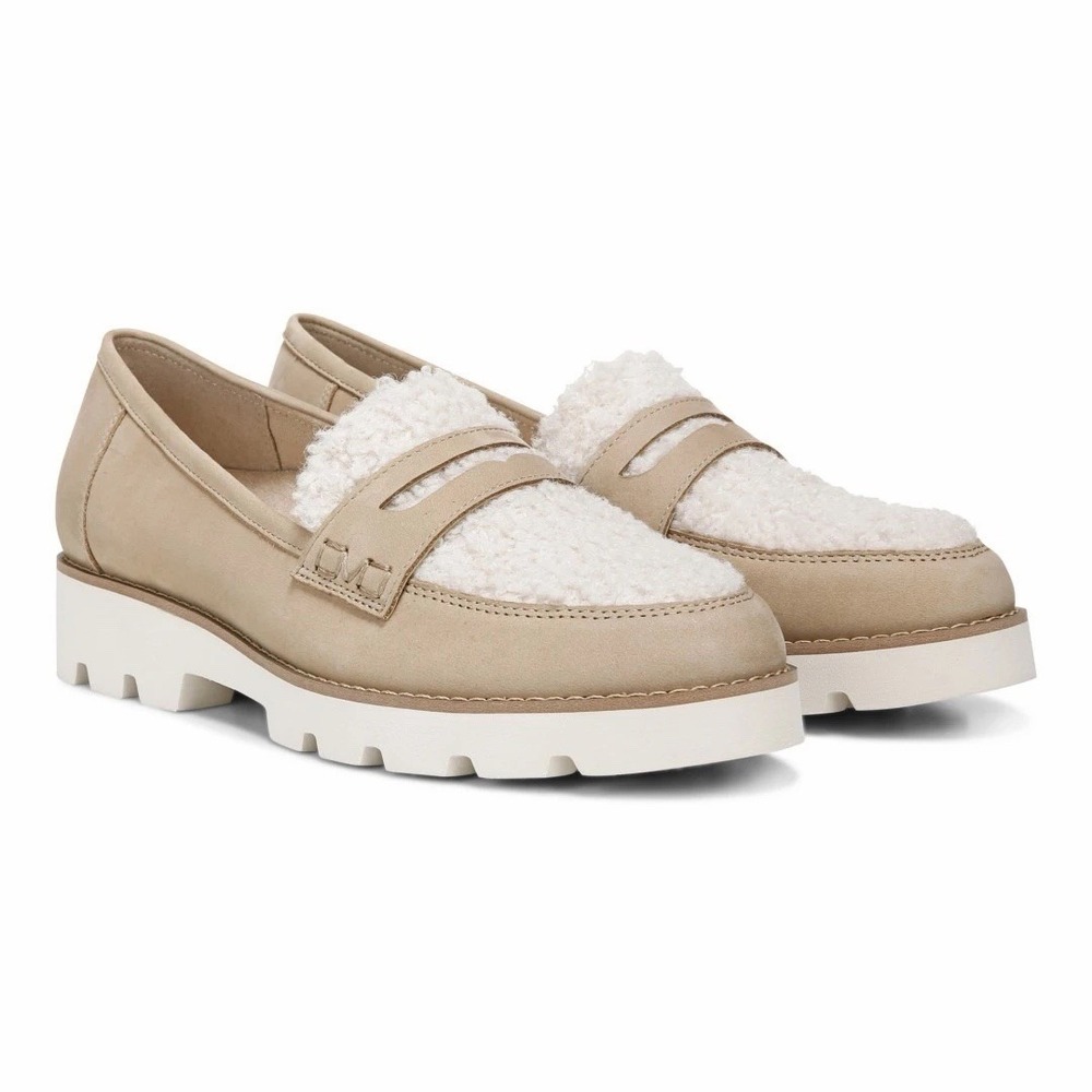 Vionic Cheryl II Lug Penny Loafer shearling Sherpa Sz 11 US Comfort Arch Support